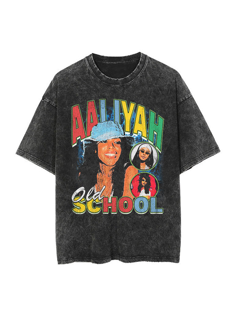 Aaliyah Old School Vintage Tee